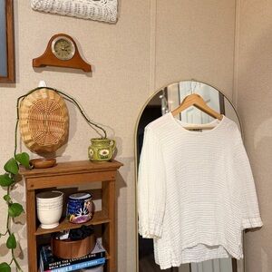 Flax Textured Long Sleeve Top